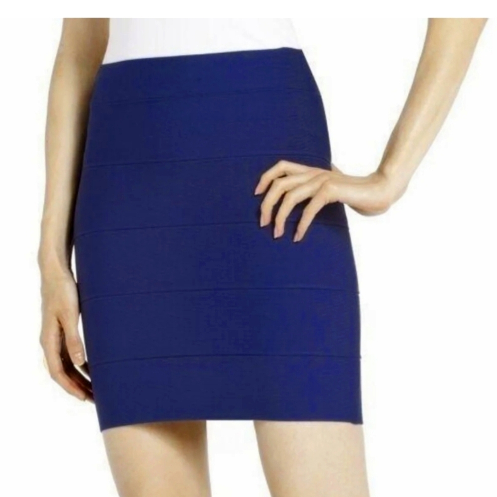 BCBGMaxAzria Blue "Bandage"  Pencil Mini Skirt